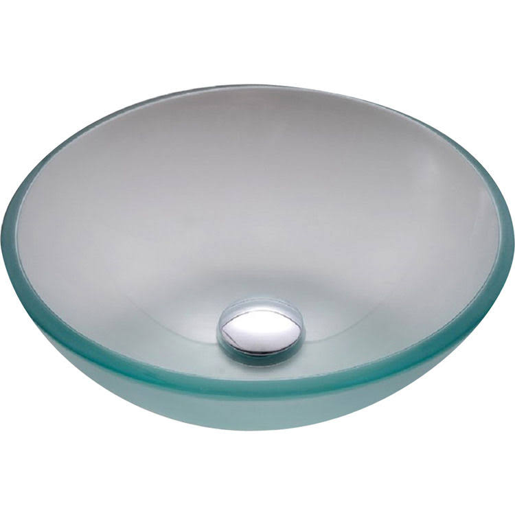 Frosted Glass Oil Rubbed Bronze Vessel Sink K3026