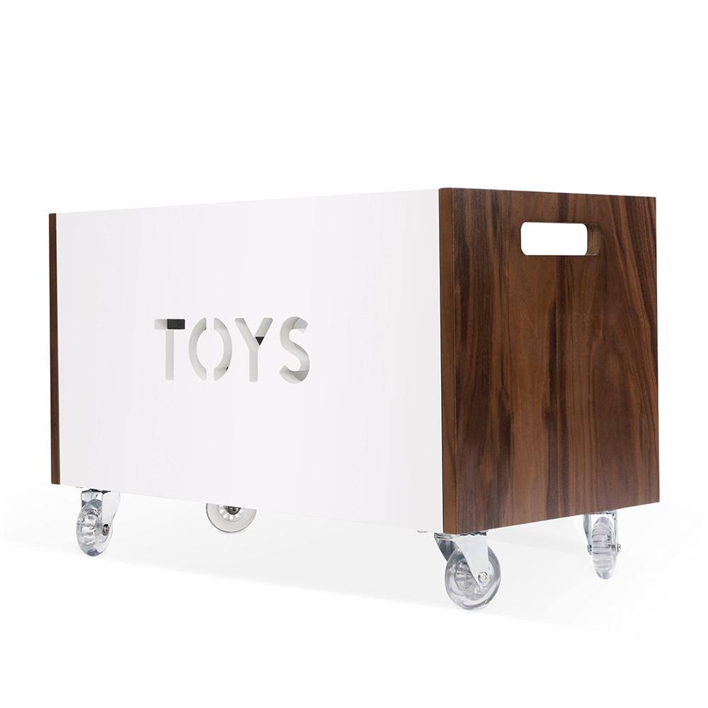 Toy Box Chest on Casters, Birch / White B91140