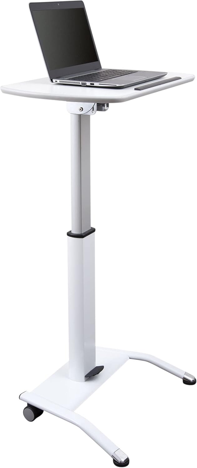 White Pneumatic Adjustable-Height Lectern K22207