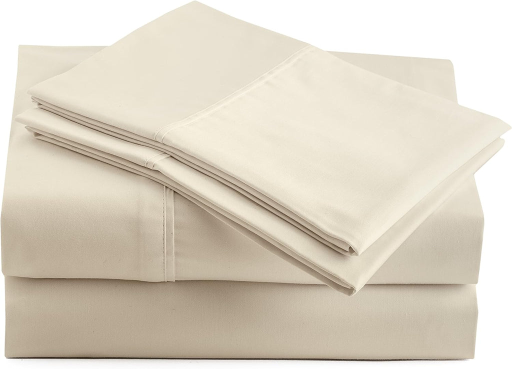 California King 100% Peruvian Pima Cotton Percale Bed Sheet Set O41487