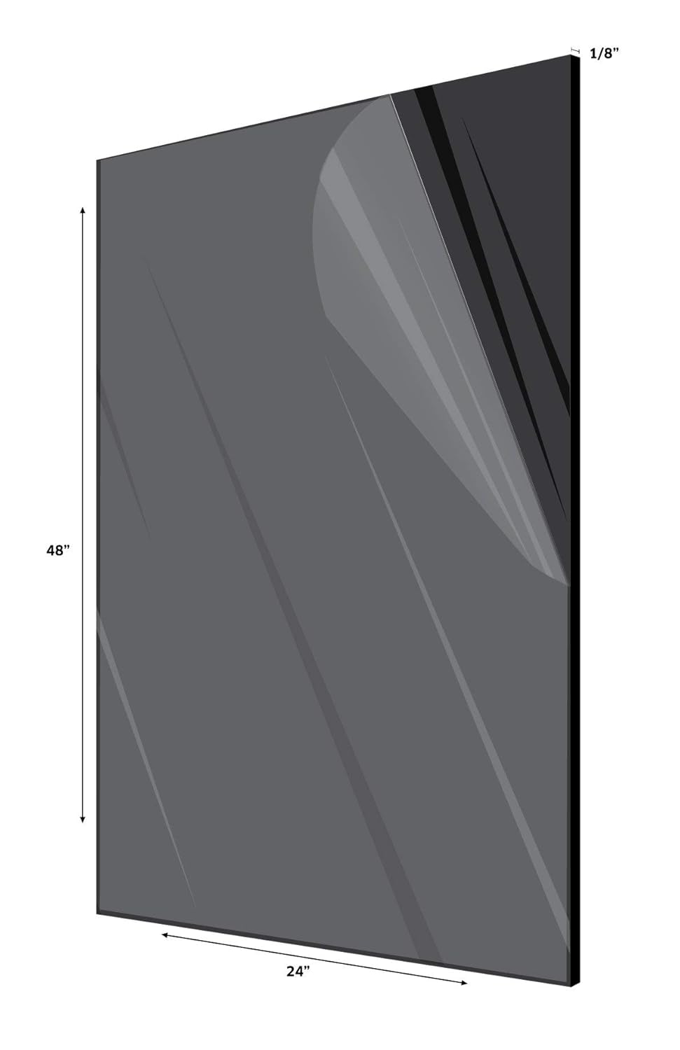 Black Acrylic Plexiglass Sheet 6 Pack P236280