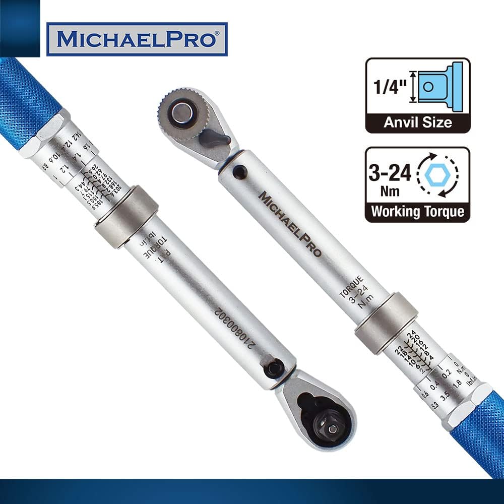1/4-inch Drive Click Torque Wrench Set with Bits and Extension Bars Y50555