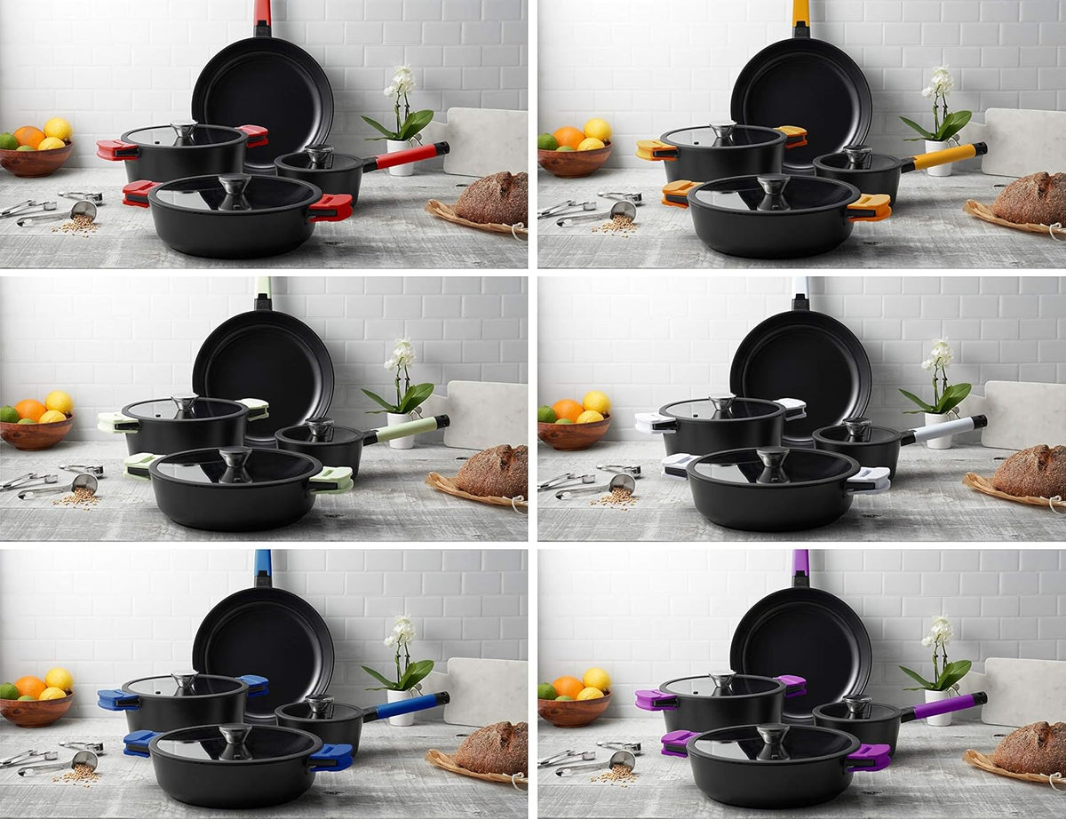 7 Piece Nonstick Ceramic Cookware Set with Detachable Handles W492
