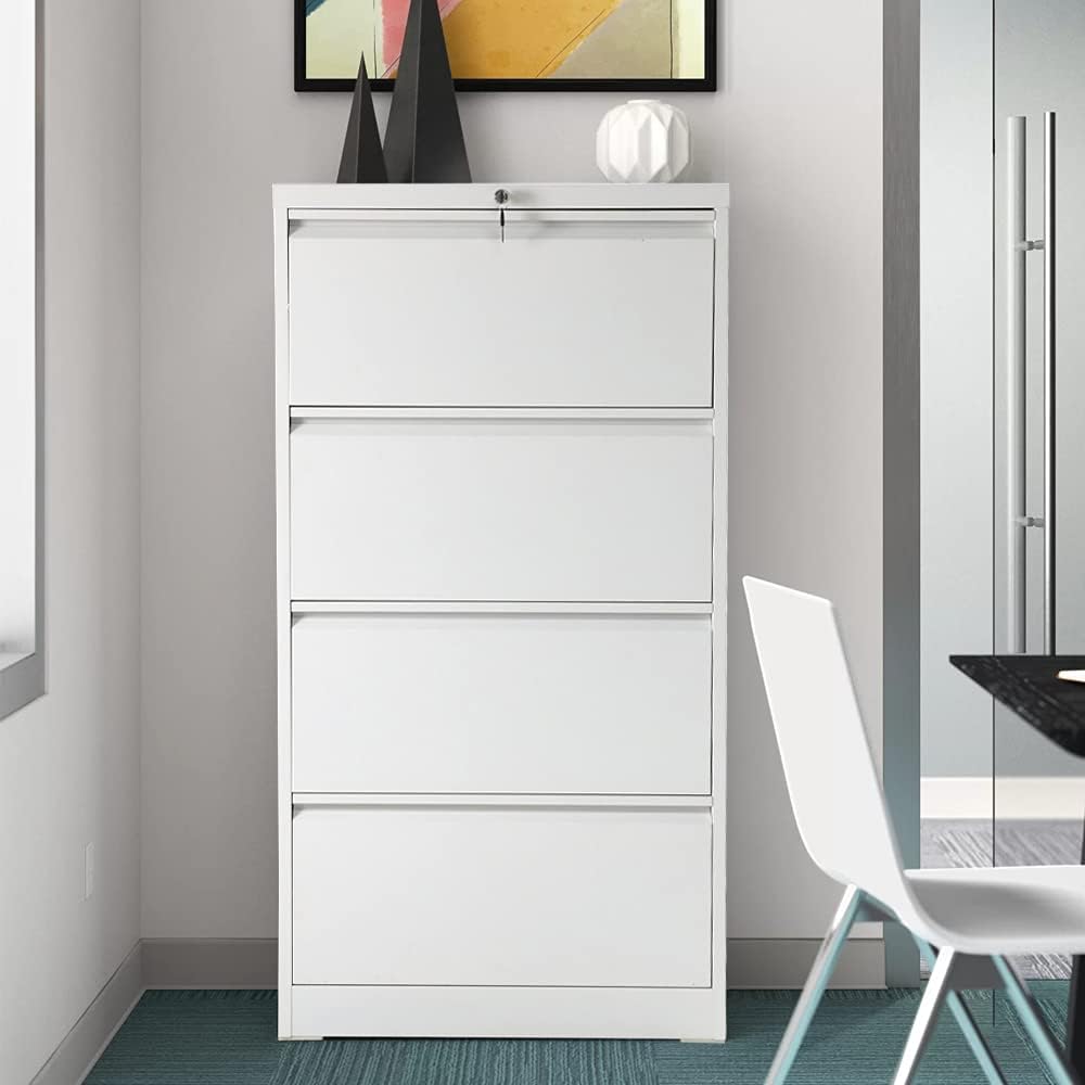 2 Drawer Lockable Metal Lateral File Cabinet with 4 Adjustable Hanging Bars H94851