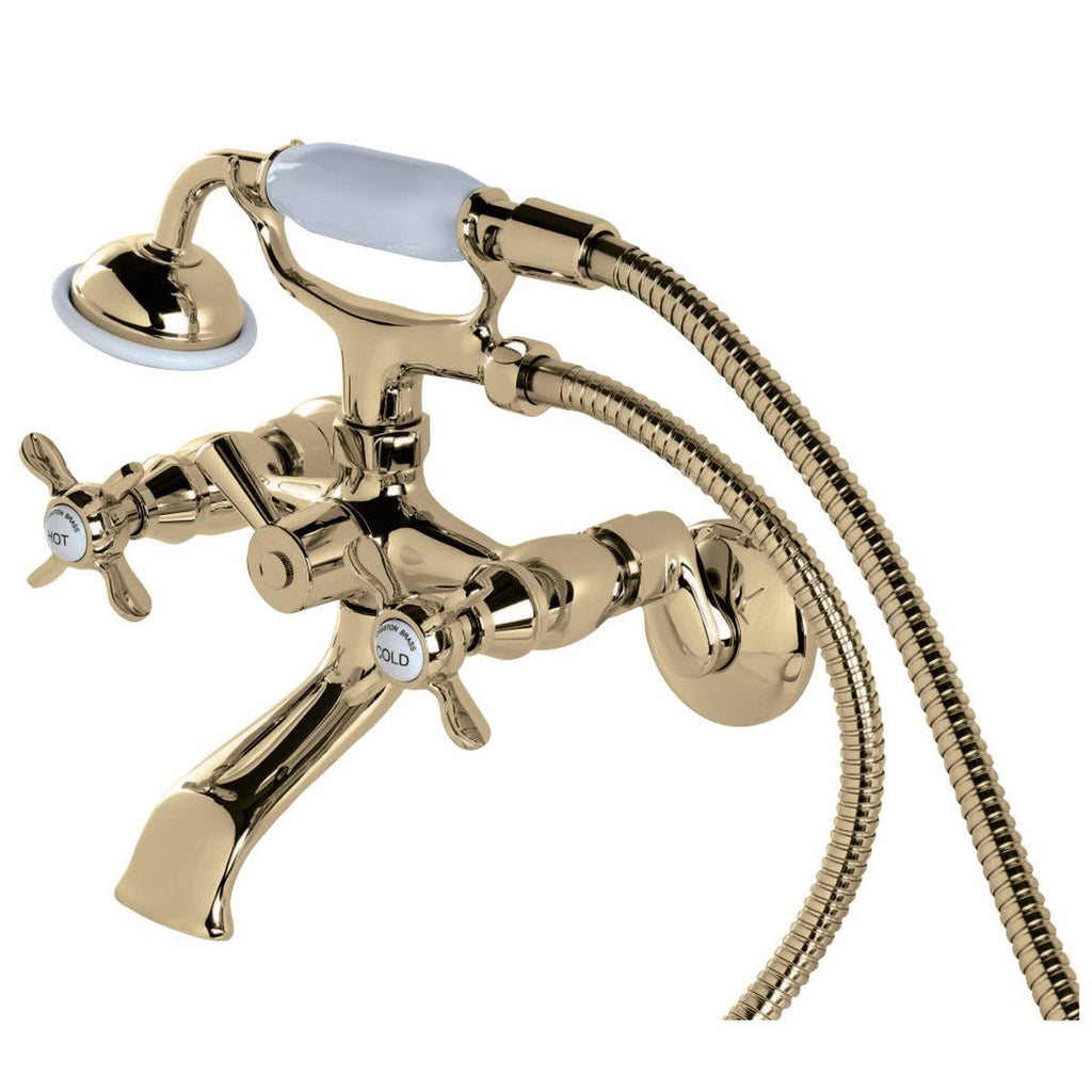 Brushed Brass Clawfoot Tub Faucet with Hand Shower W467458