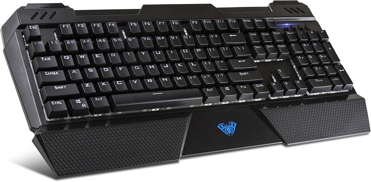 RGB LED Backlit Mechanical Wired Gaming Keyboard with Blue Switches S730