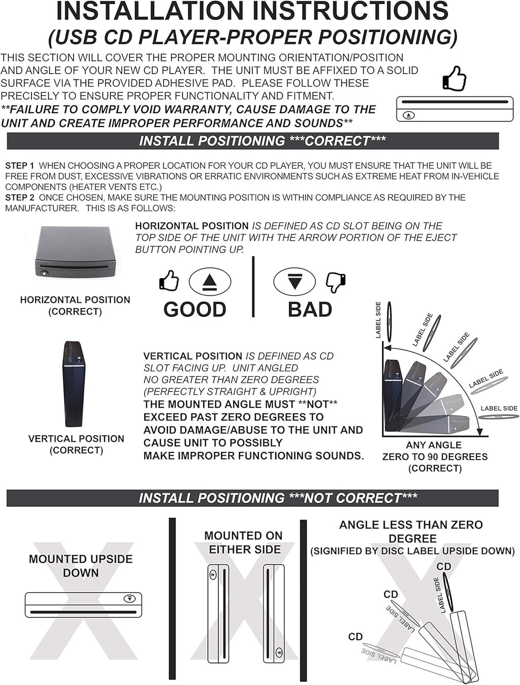 Integrated Vehicle CD Player with USB radio connection Y226