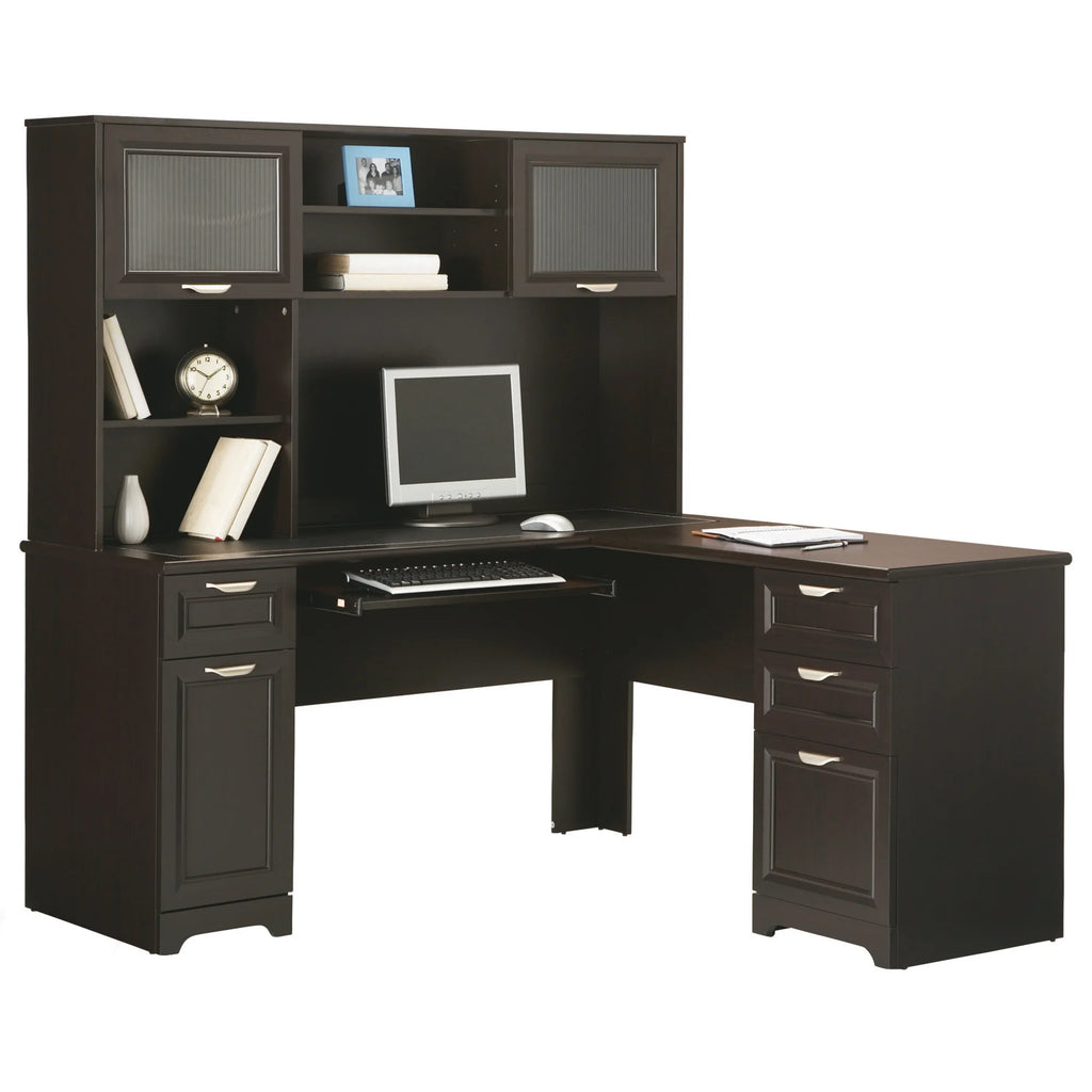 Espresso L-Shape Corner Desk Y40254