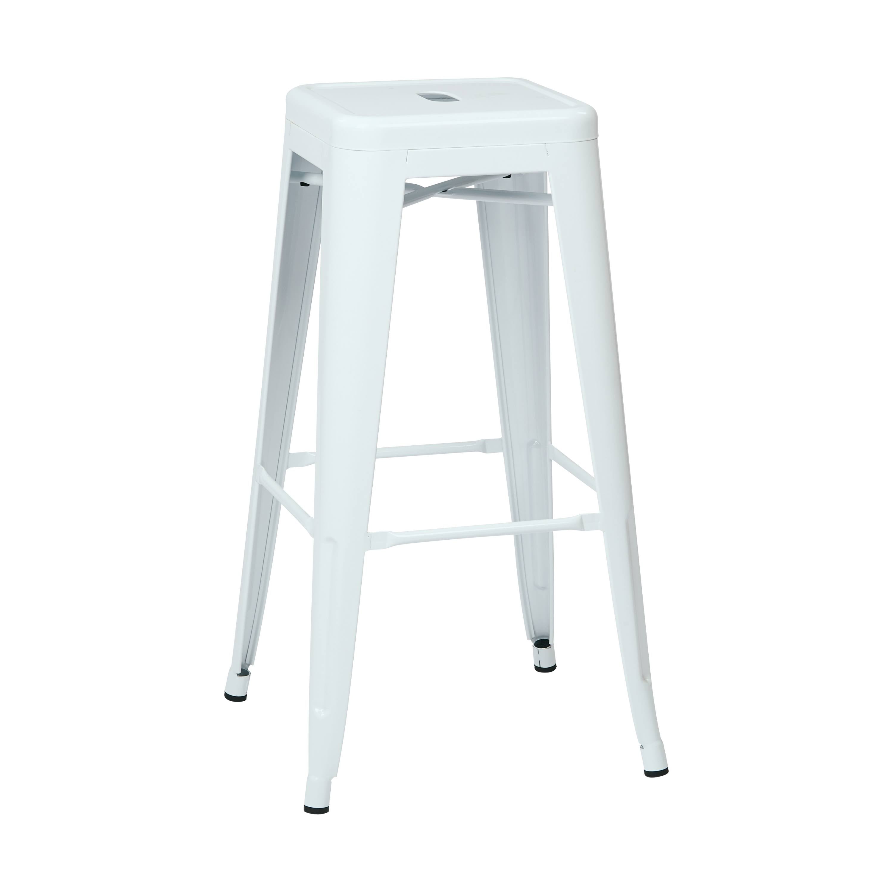 Green Steel Backless Barstool (4-Pack) E700