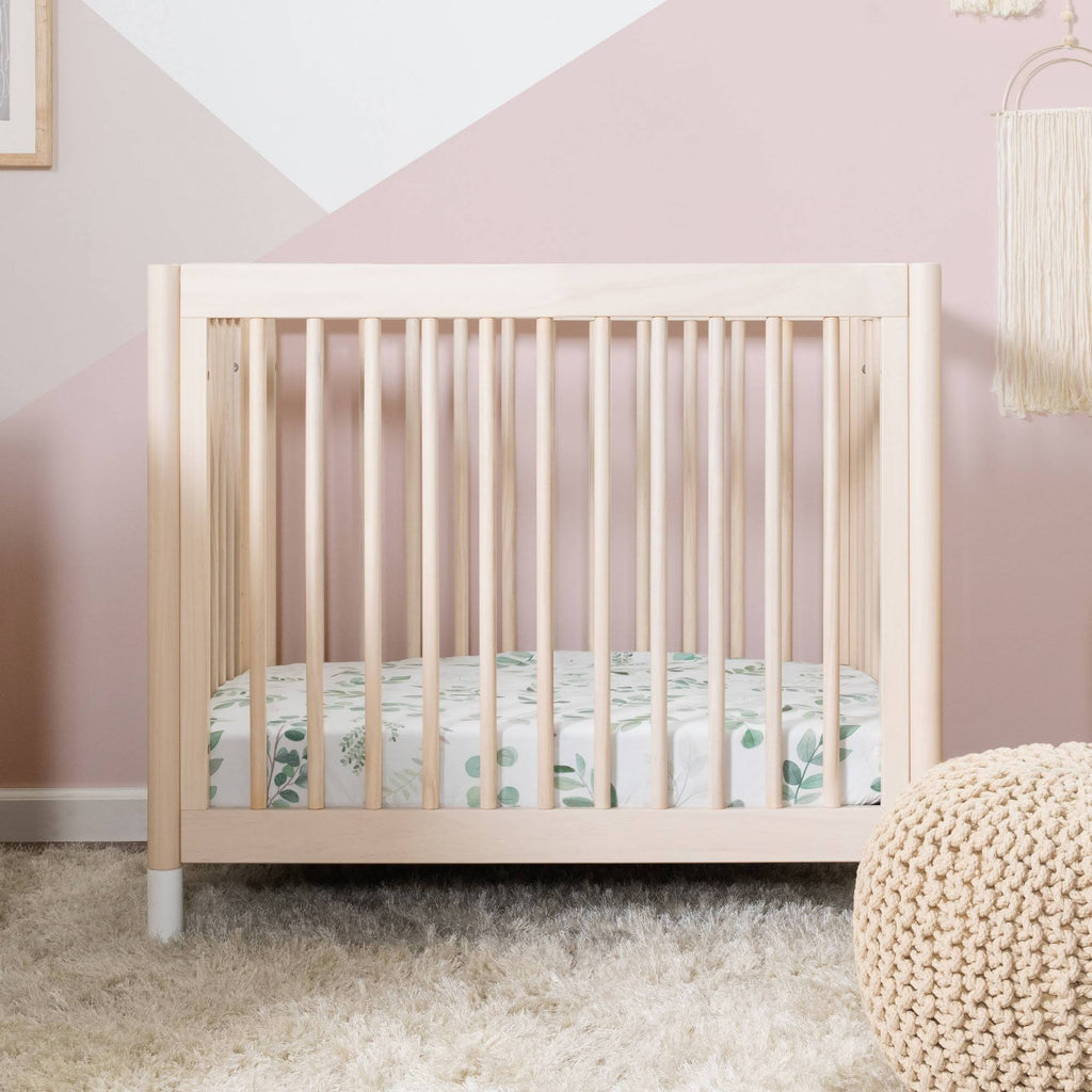 Washed Natural White 2-in-1 Mini Crib and Twin Bed K5260