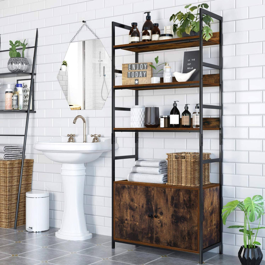 Industrial Bookcase with 2 Cabinets I53807