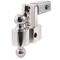 Adjustable Locking Double Ball RV Hitch with 11" Rise & 10" Drop W265