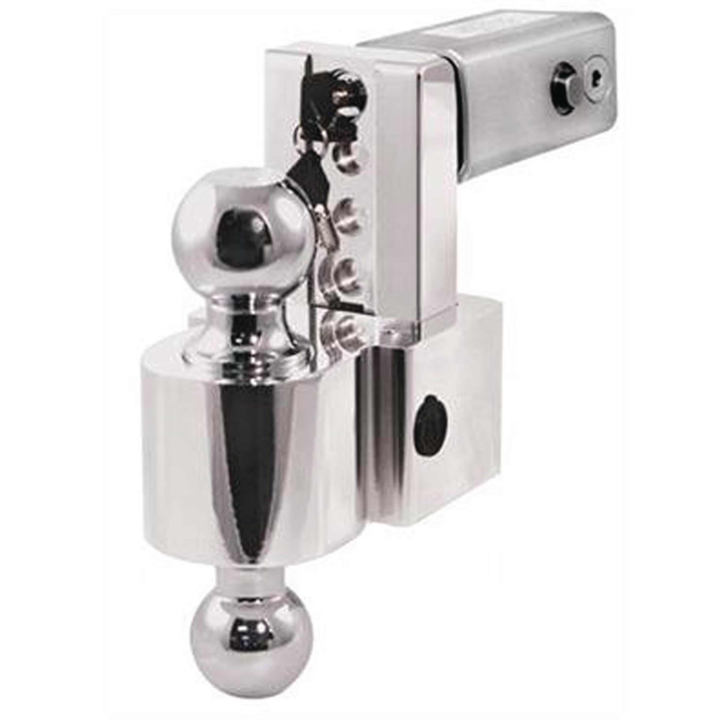 Adjustable Locking Double Ball RV Hitch with 11" Rise & 10" Drop W265