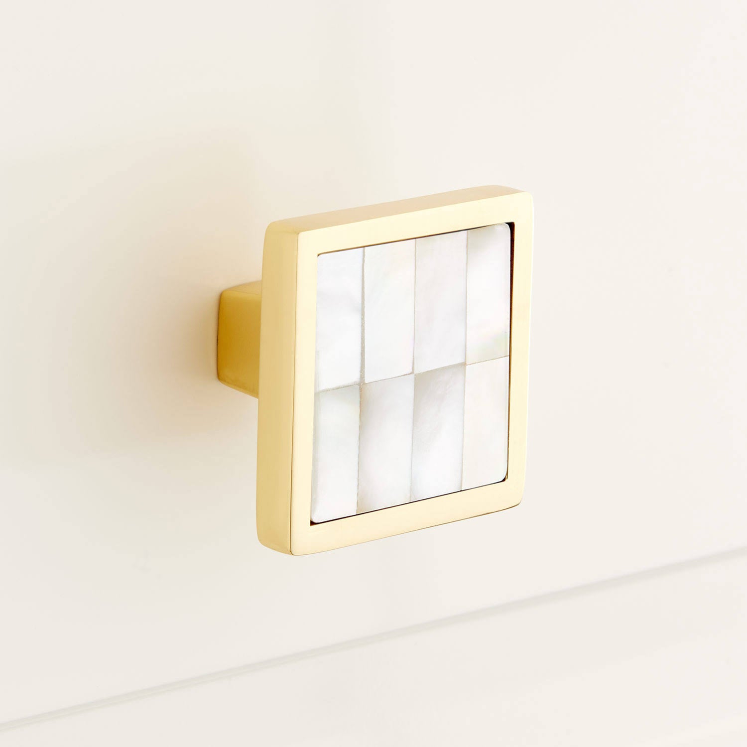 Yellow Mother of Pearl Cabinet Knob A682