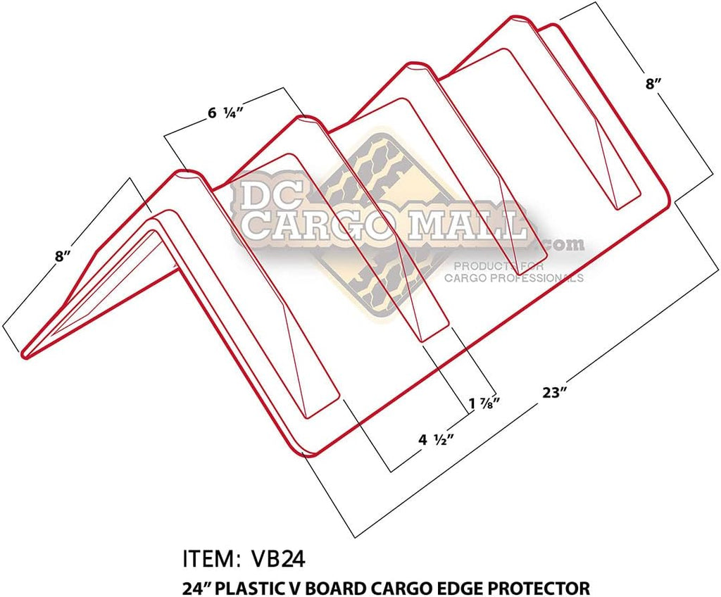8 x 8 x 24 4 Pack Cargo Load Corner Edge Protector P4700
