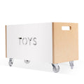 Toy Box Chest on Casters, Birch / White B91140