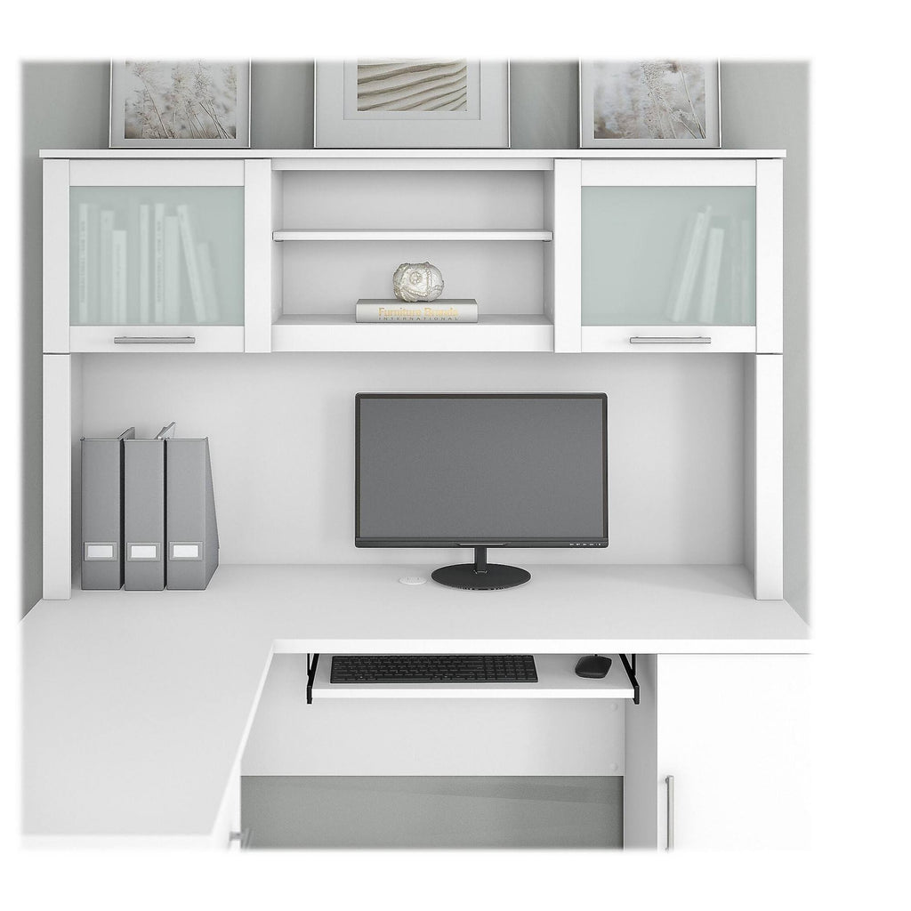 White Desk Hutch A762