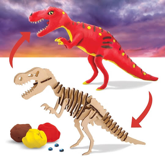 DIY Clay Triceratops & Tyrannosaurus Kit L1990