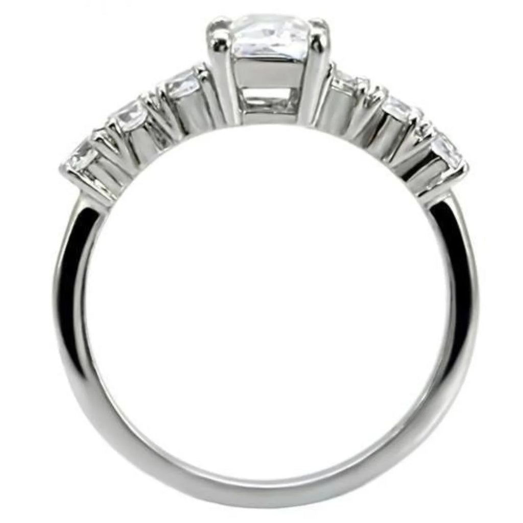 Stainless Steel Ring with Cubic Zirconia L661385