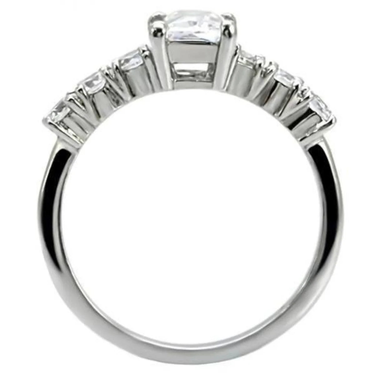 Stainless Steel Ring with Cubic Zirconia L661385