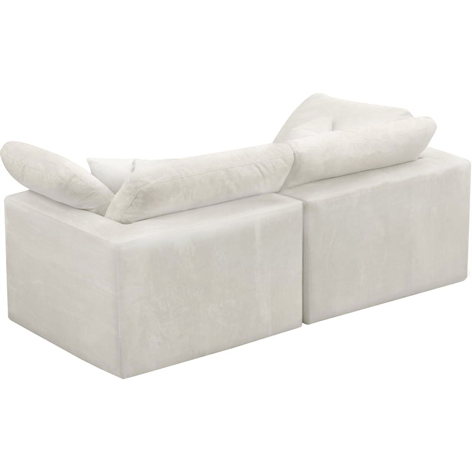 Cream Velvet Modular 2 Piece Loveseat O855722