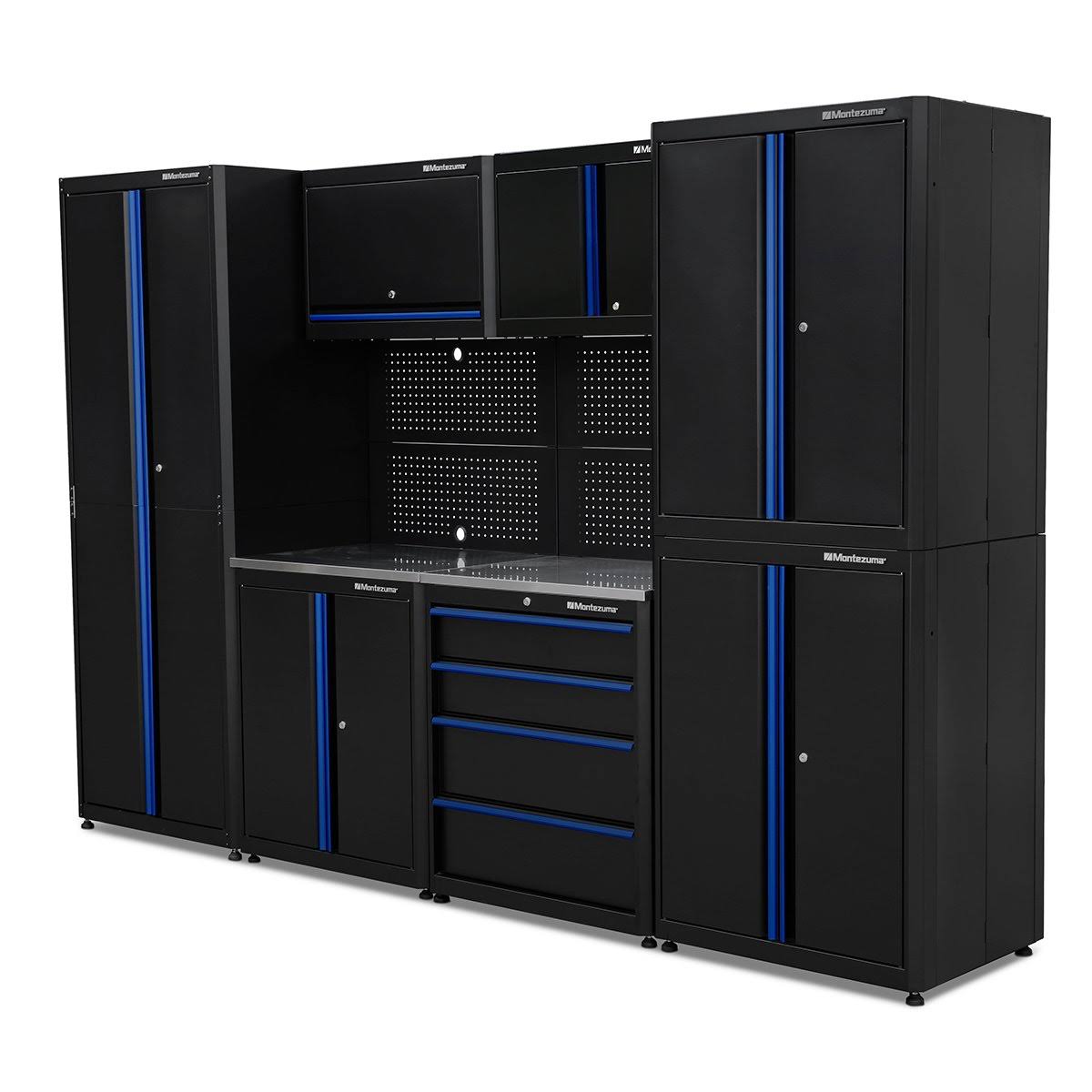 4-Drawer Base Cabinet with Stainless Steel Worktop X343