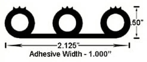 23 FT EPDM Rubber Seal for Truck Toppers U956861