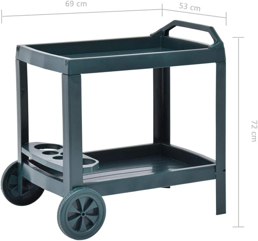 Green Plastic Beverage Cart X191