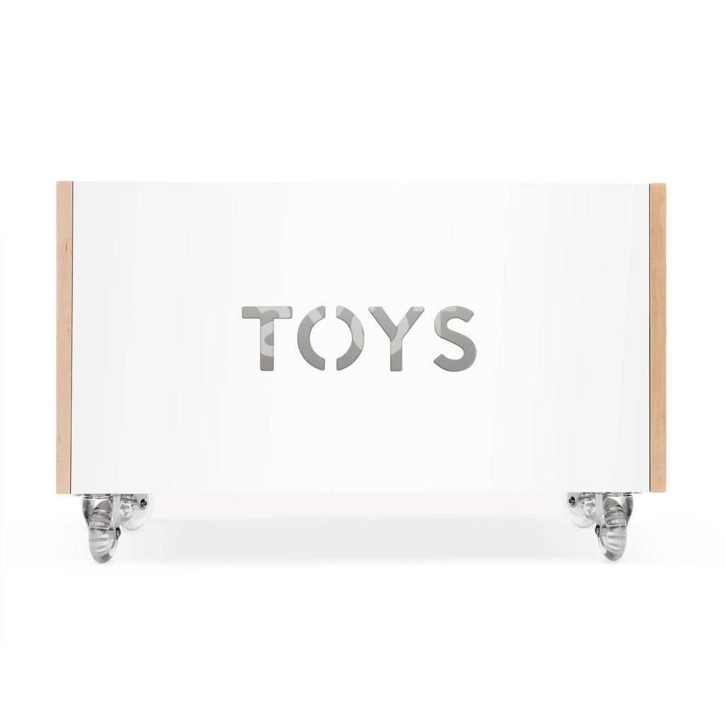Toy Box Chest on Casters, Birch / White B91140