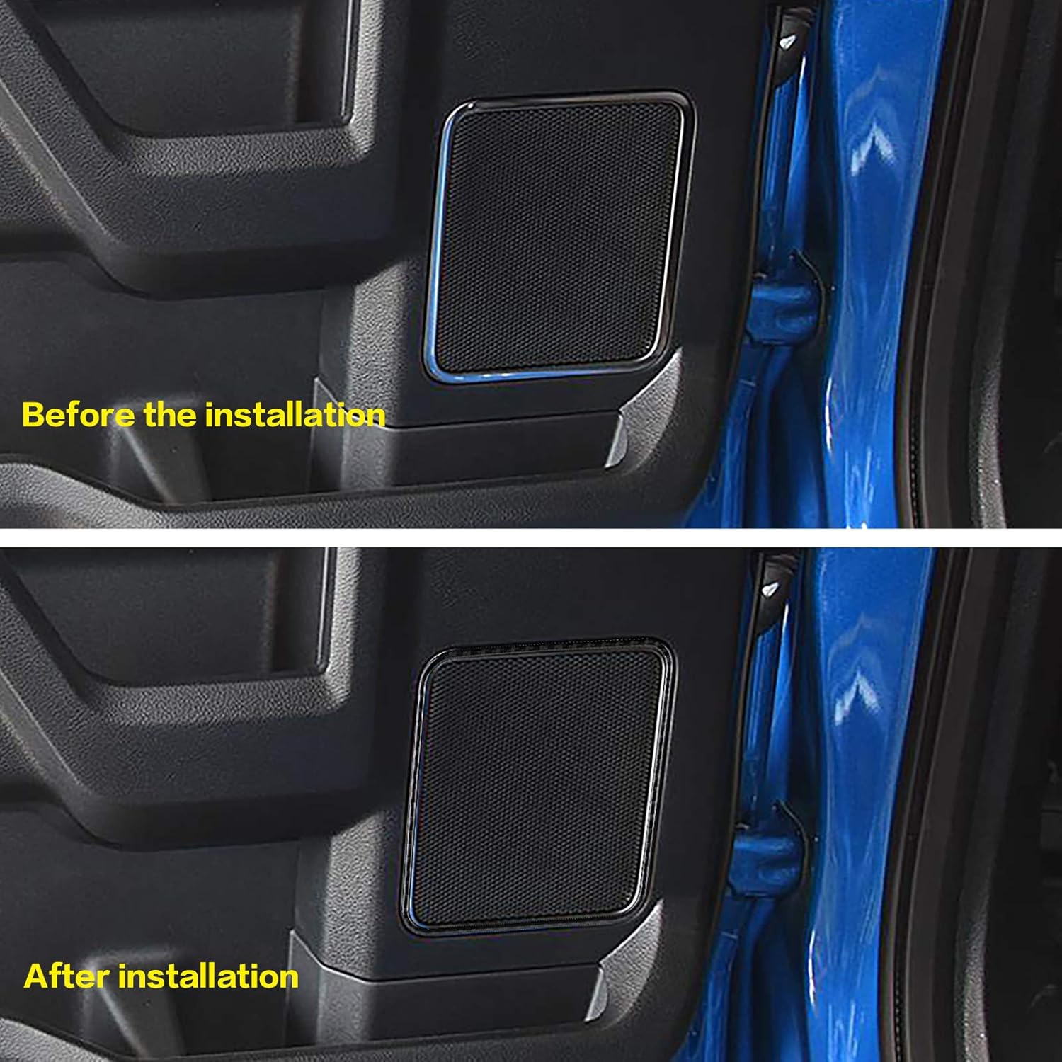 Carbon Fiber Door Loudspeaker Frame Trim Cover 4PCS J12997