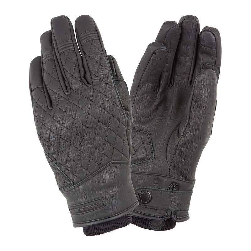 Black Leather Motorcycle Gloves Size L K79875