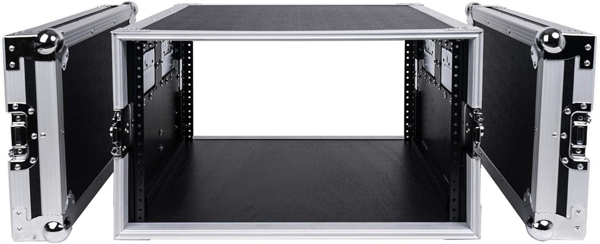 6U PA/DJ Rack Case with 17" Depth Plywood Metal Ball Corners N689466