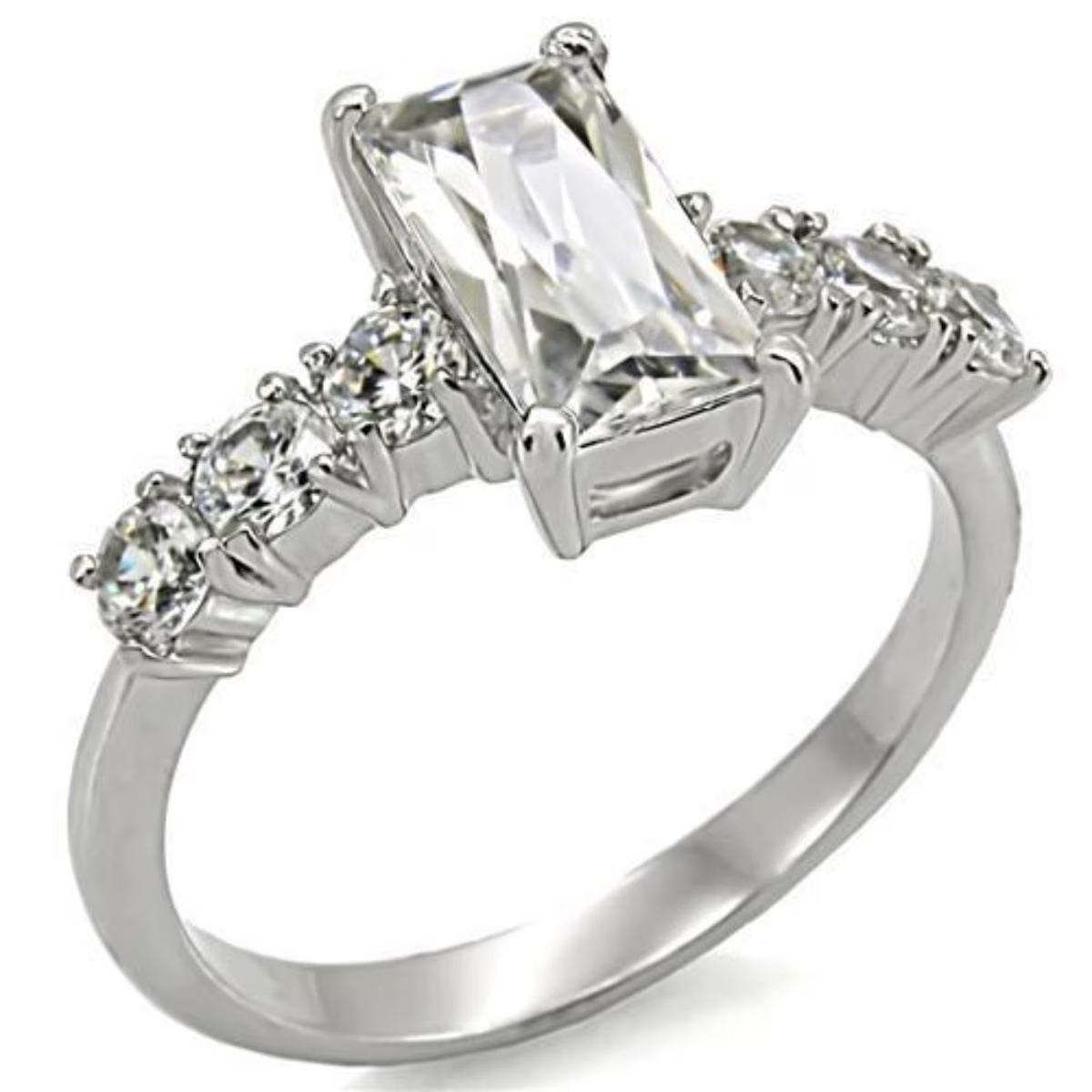 Stainless Steel Ring with Cubic Zirconia L661385
