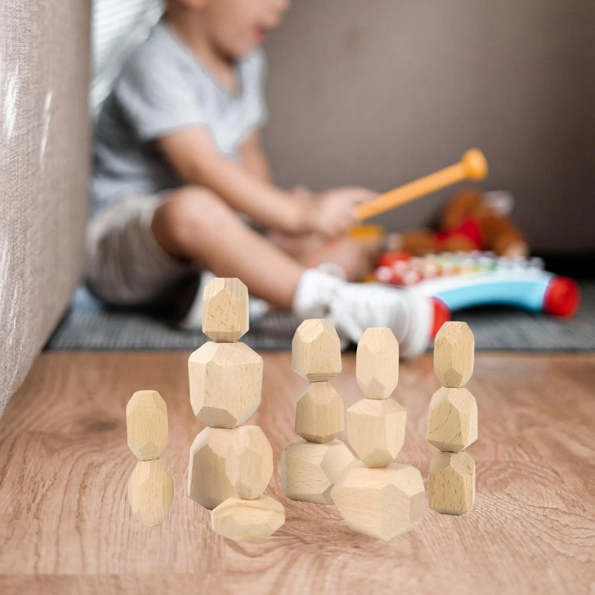 Wooden Stacking Stones Building Blocks H996652