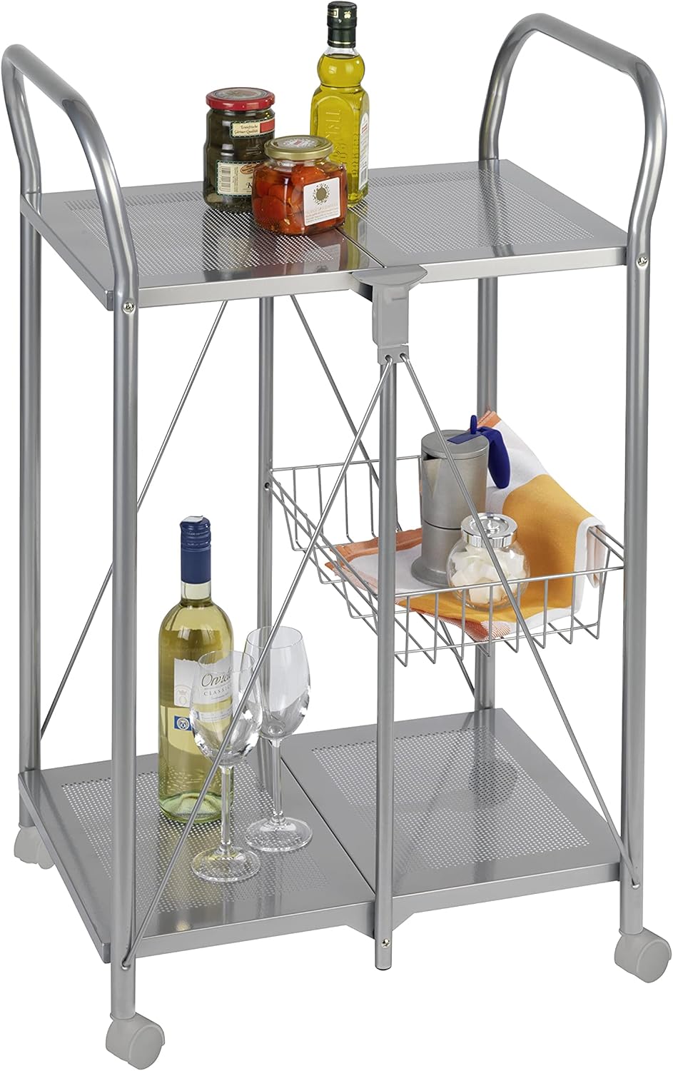 3 Tier Rolling Metal Cart U88365