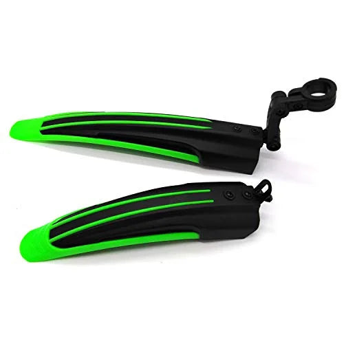 Green + Black Mountain Bike Mudguard Fenders Set N10362