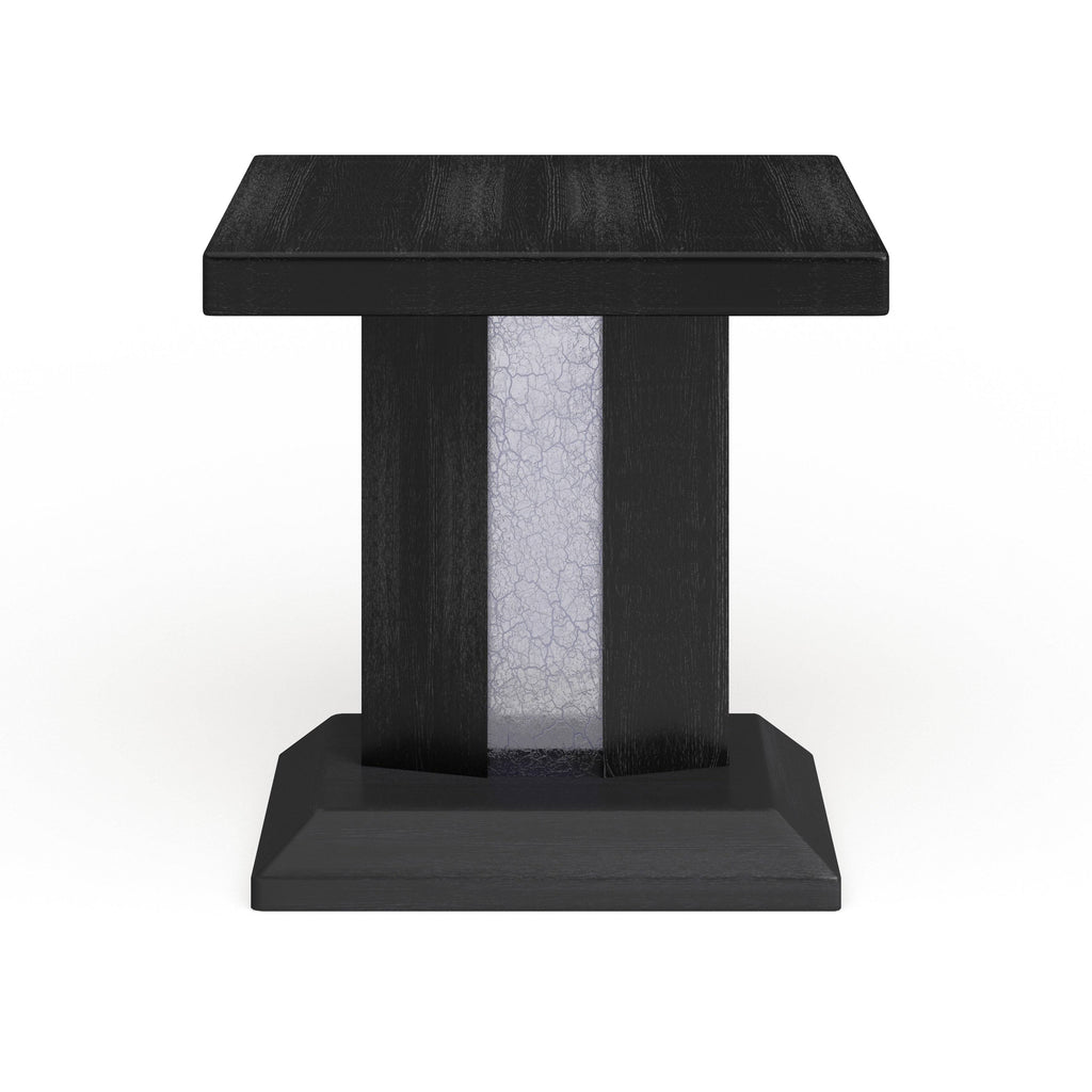 Black LED End Table E70363