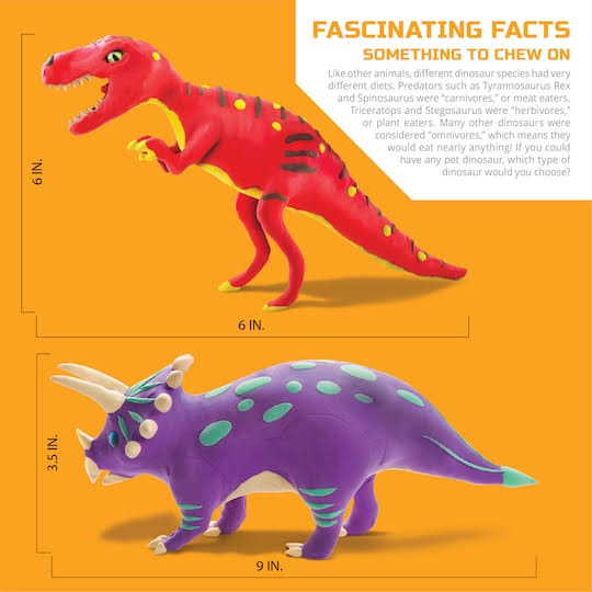 DIY Clay Triceratops & Tyrannosaurus Kit L1990