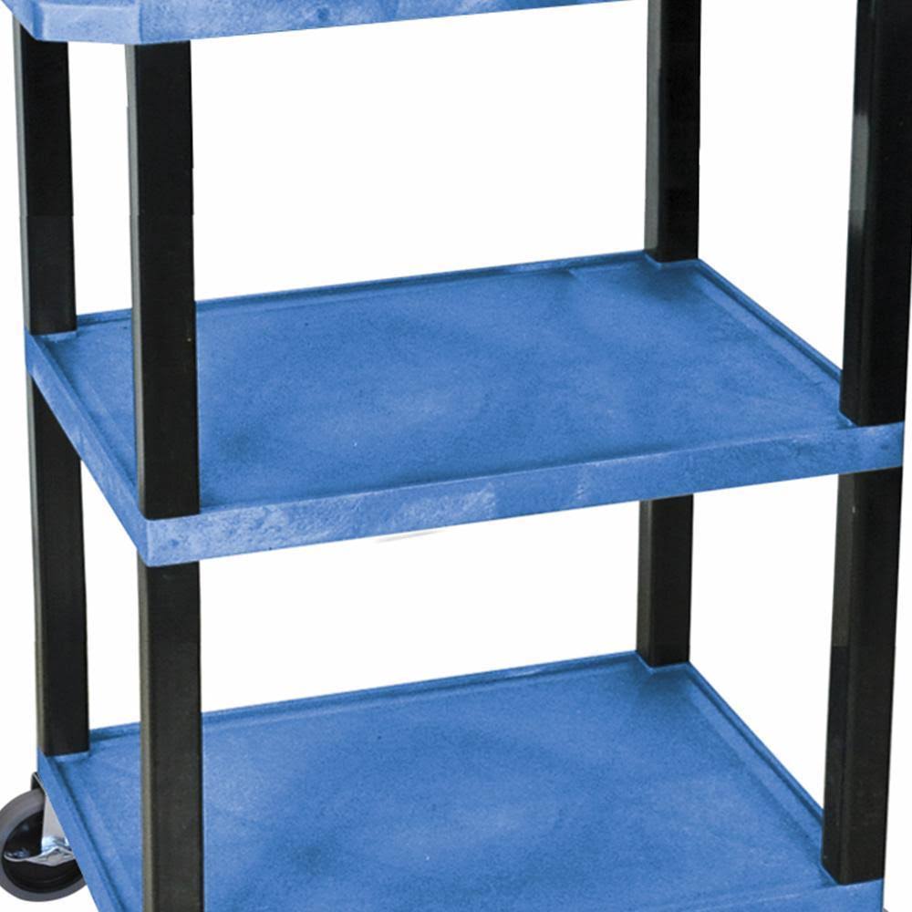 Blue 3 Shelf Utility Cart Y589