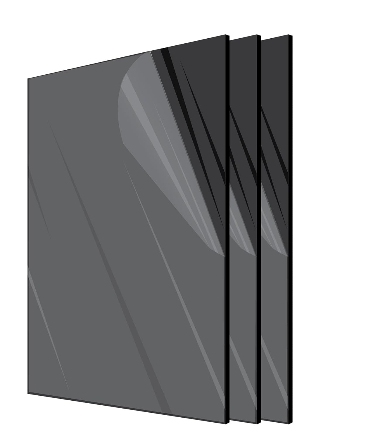 Black Acrylic Plexiglass Sheet 6 Pack P236280
