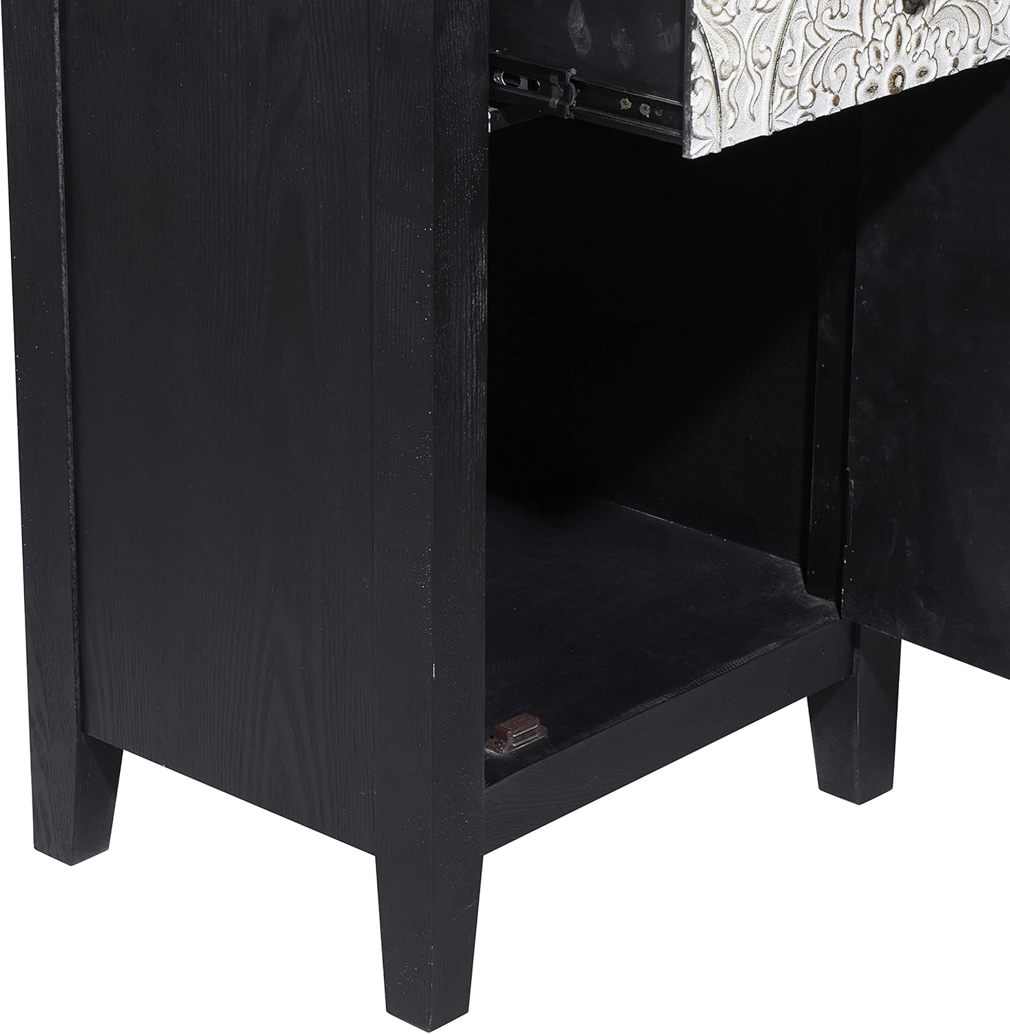 Black Wood and Metal Side Cabinet G723177
