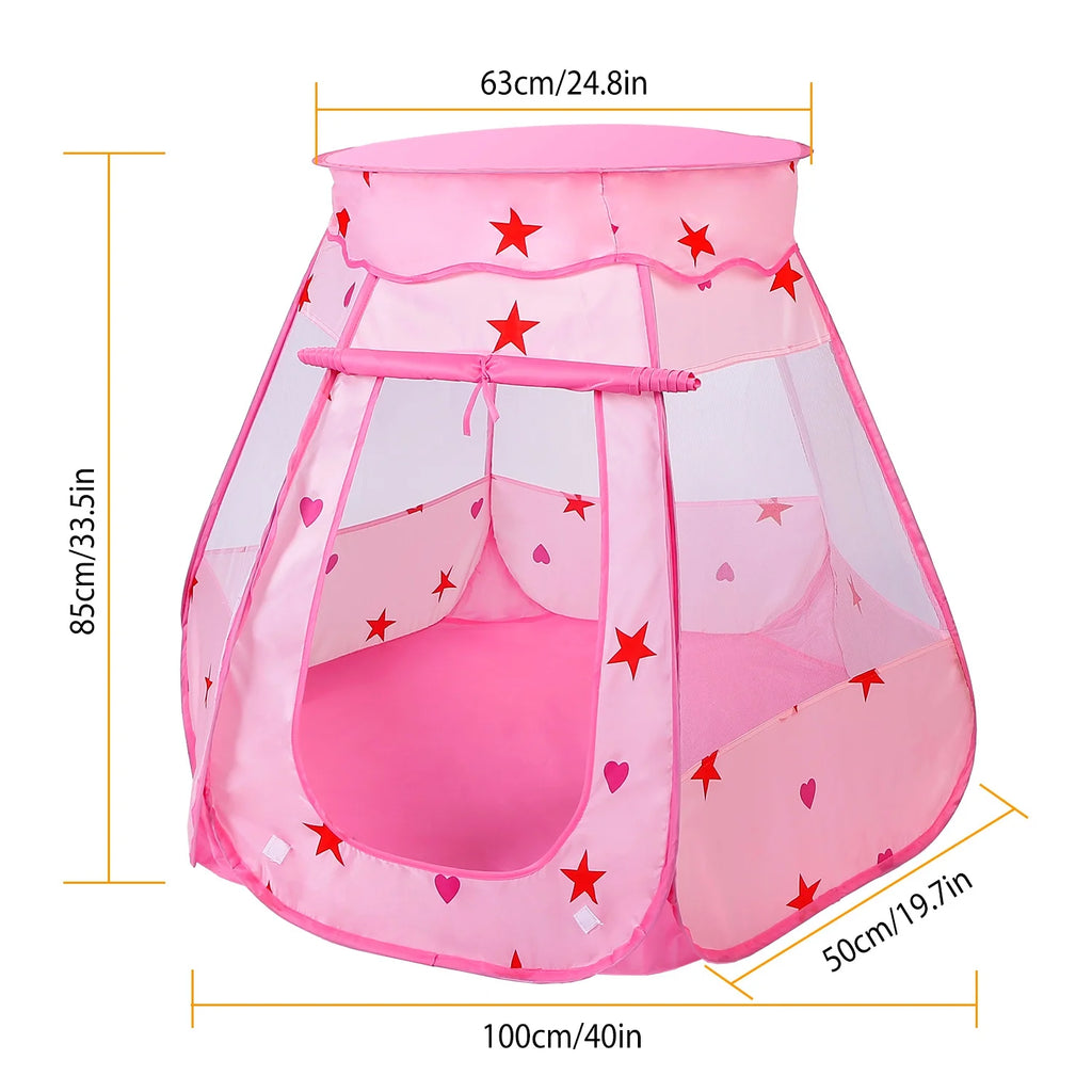 Pink Kids Pop Up Play Tent Z8757