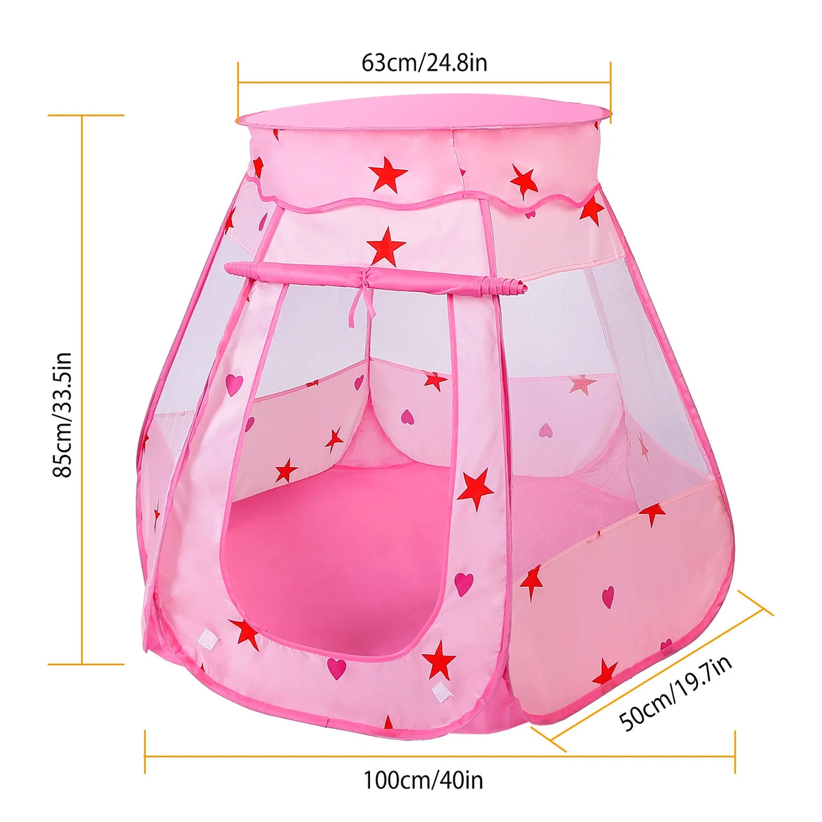 Pink Kids Pop Up Play Tent Z8757