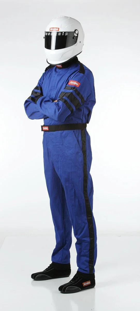 Blue/Black Stripe 1-Pc Driving Suit XL C629607