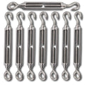 304 Stainless Steel Adjustable Wire Rope Tensioner Kit with Hooks J202