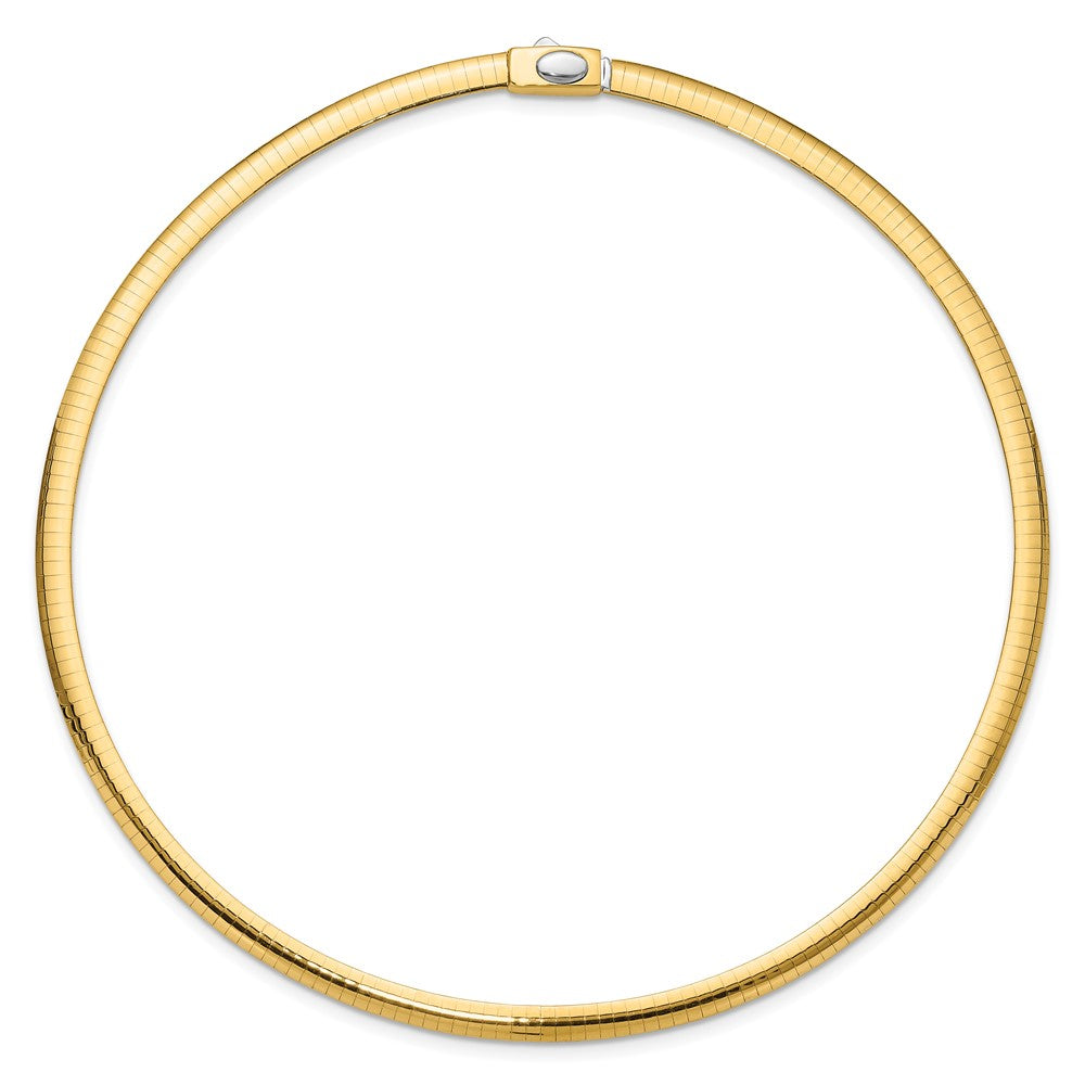 Reversible White & Yellow Domed Omega Necklace X768398