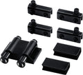 Stainless Steel Glass Door Pivot Hinge Double Head Magnetic Catch Closures ABS Black with Clamp Set for 5-6mm Glass Door S88231