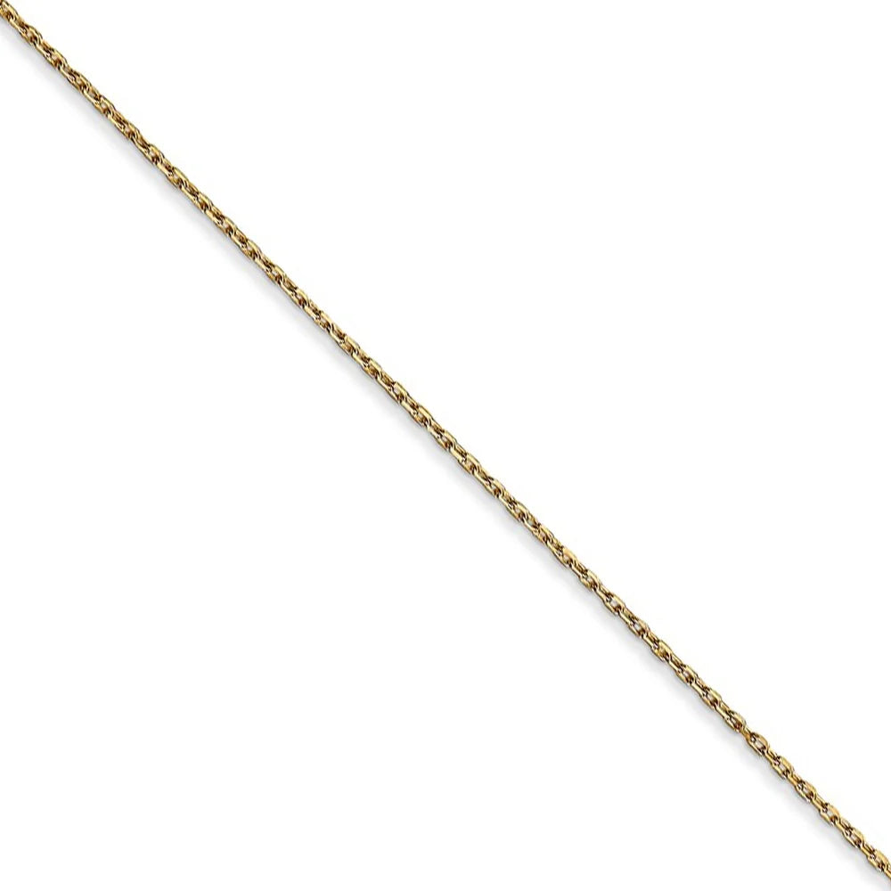 14k Yellow Gold Small Initial N Necklace, 16 Inch F16347