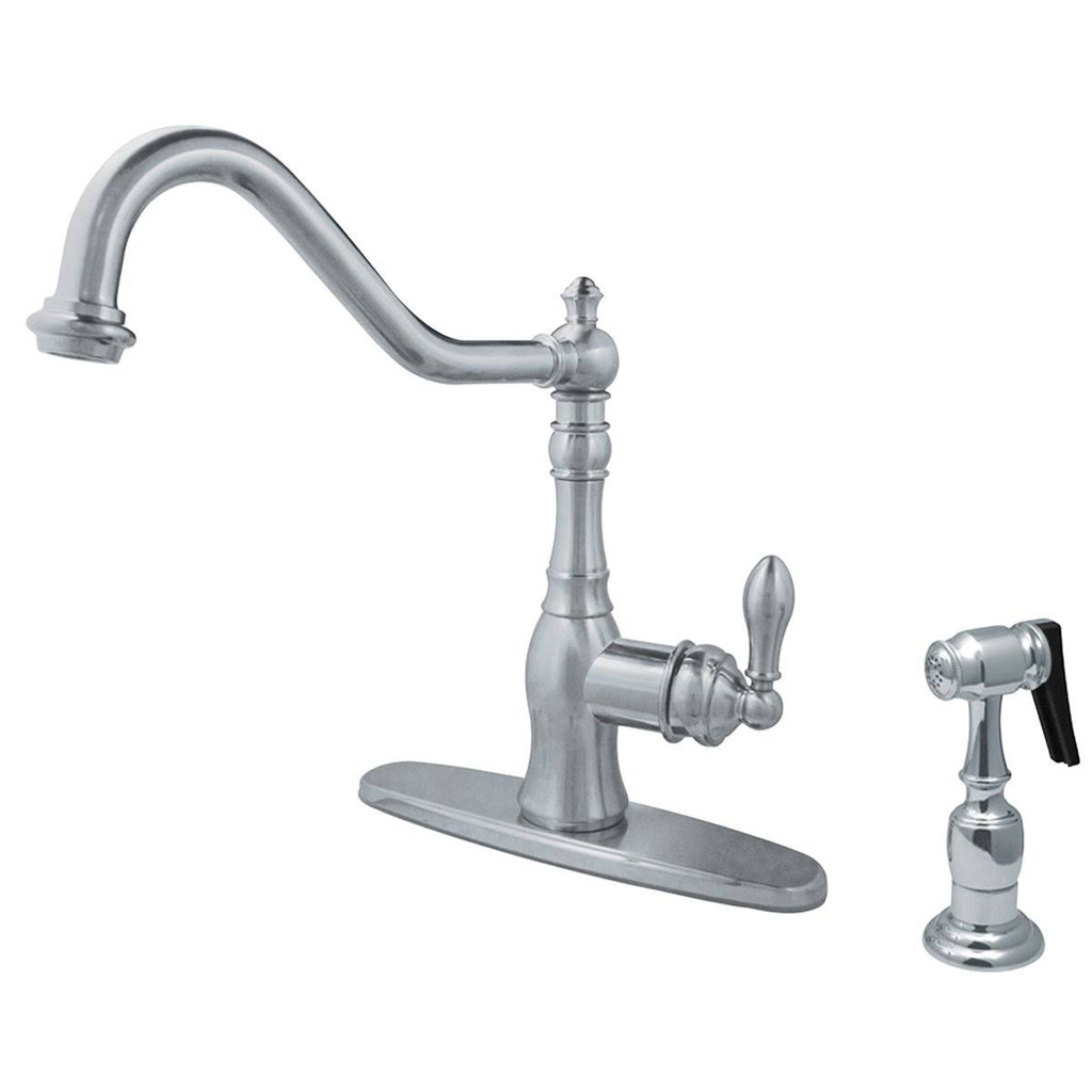 Oil-Rubbed Bronze Single-Handle Swiveling Kitchen Faucet I24628