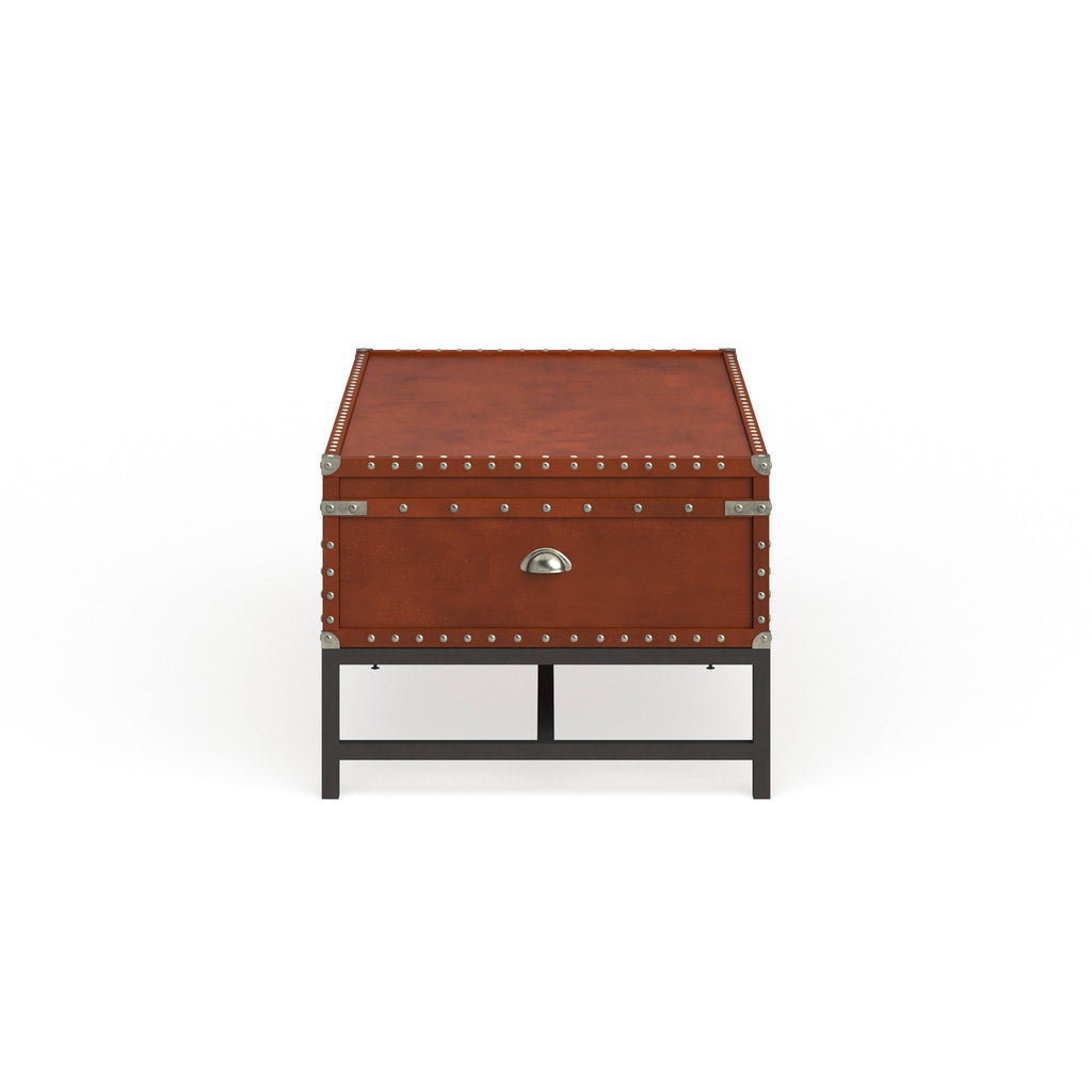 Industrial Cherry Solid Wood Coffee Table W634